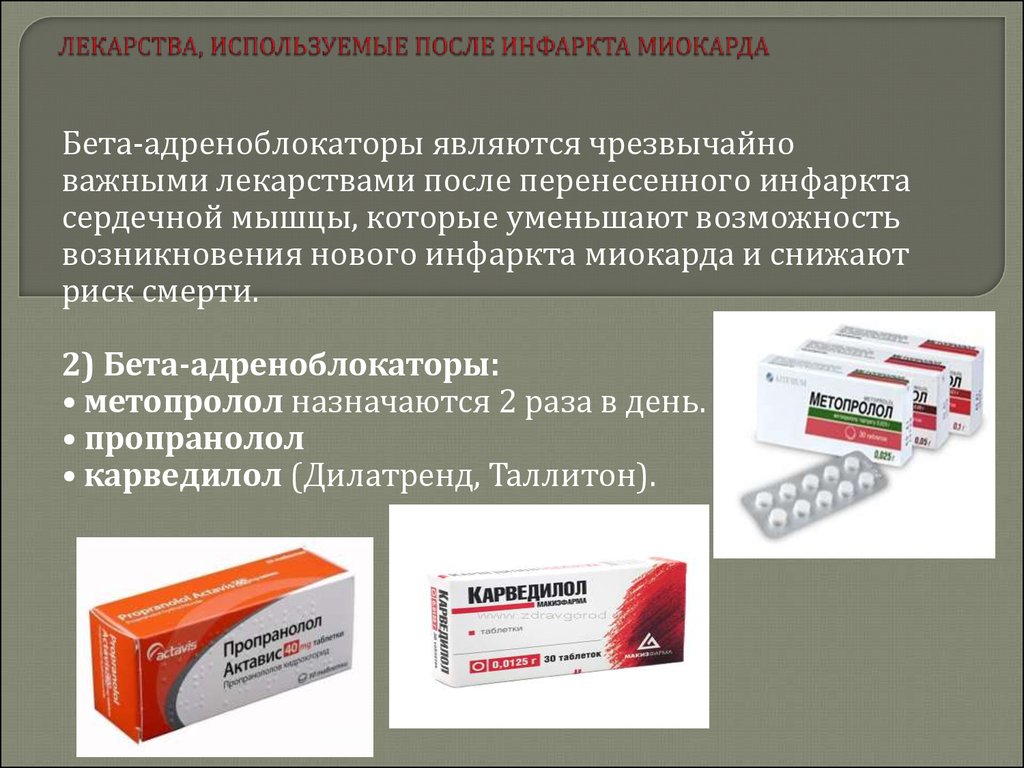 Препараты для мужчин после инфаркта