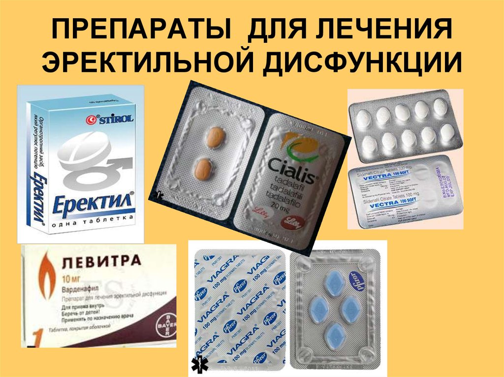Лекарственная терапия эректильной дисфункции