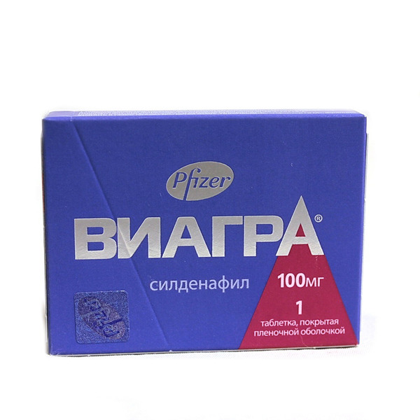 Виагра таблетки покрыт. п/о 50мг, №1 Таблетки, покрытые.